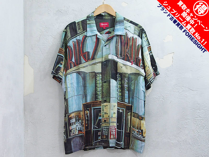 Supreme 'Drugs Rayon Shirt'半袖 レーヨンシャツ ドラッグス 総柄