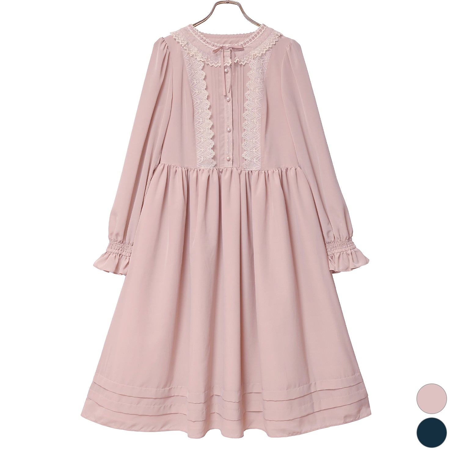 フロントレースフェミニンワンピース-Melody BasKet(メロディー