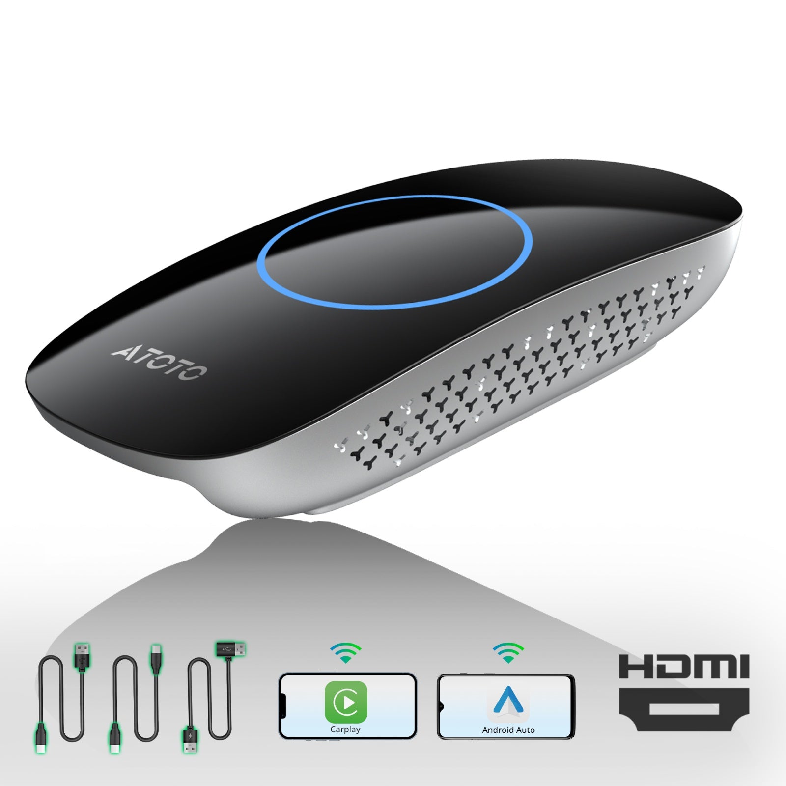 CB4DT-BK ワイヤレスHDMI CarPlay AI Box 4G+32G – ATOTO JP Store 公式店