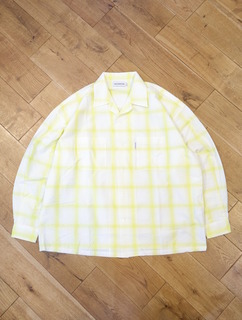 COOTIE 「T/C Sucker Ombre Check L/S Shirt」 オープンカラー オン