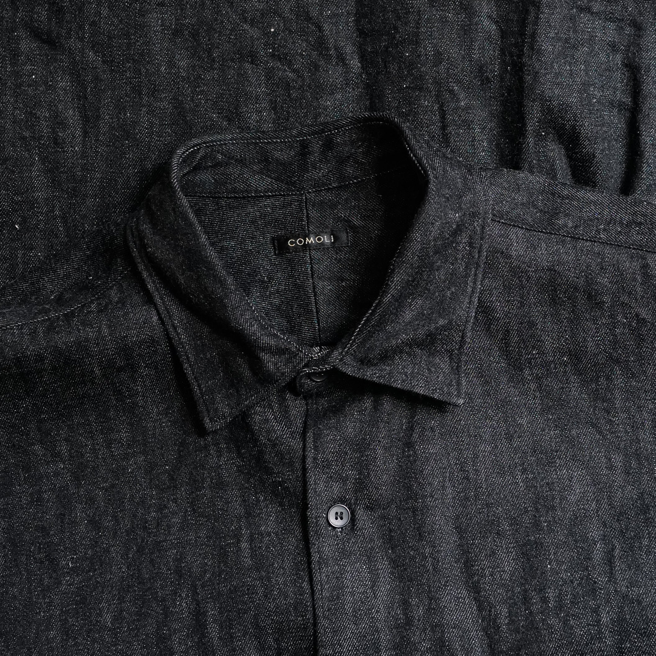 DENIM COMOLI SHIRTS (BLACK / ECRU) – ABOUT
