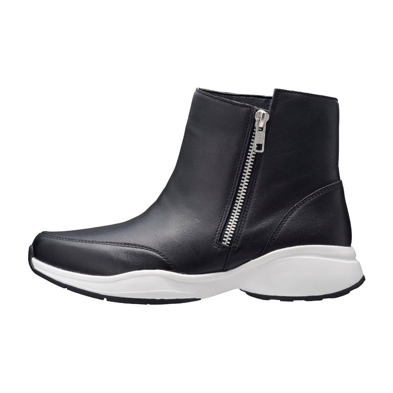 アキレス・ソルボ N 569 黒｜ミニマル レザーハイカットスニーカー