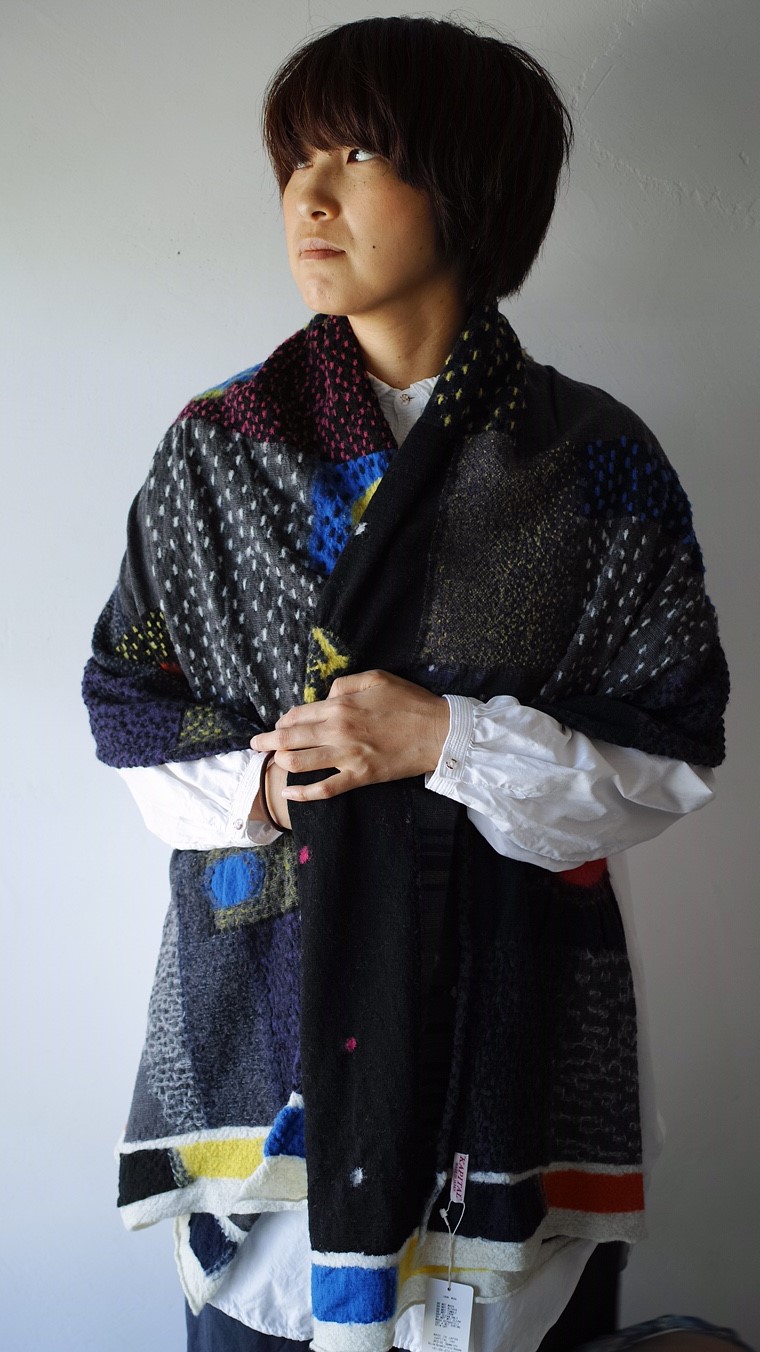 縮絨ウール[宇宙][村]ギャベマフラー – Ain.Dah.ing Co-So