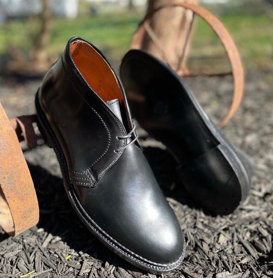 1340 - Chukka Boot in Black Shell Cordovan – ALDEN SHOES