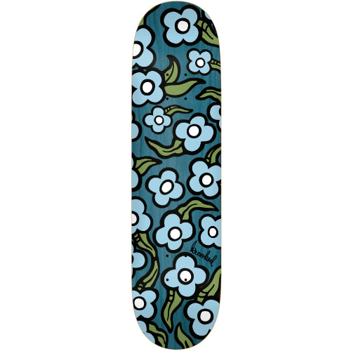Krooked Team Wild Style Flowers Skateboard Deck Blue 8.5