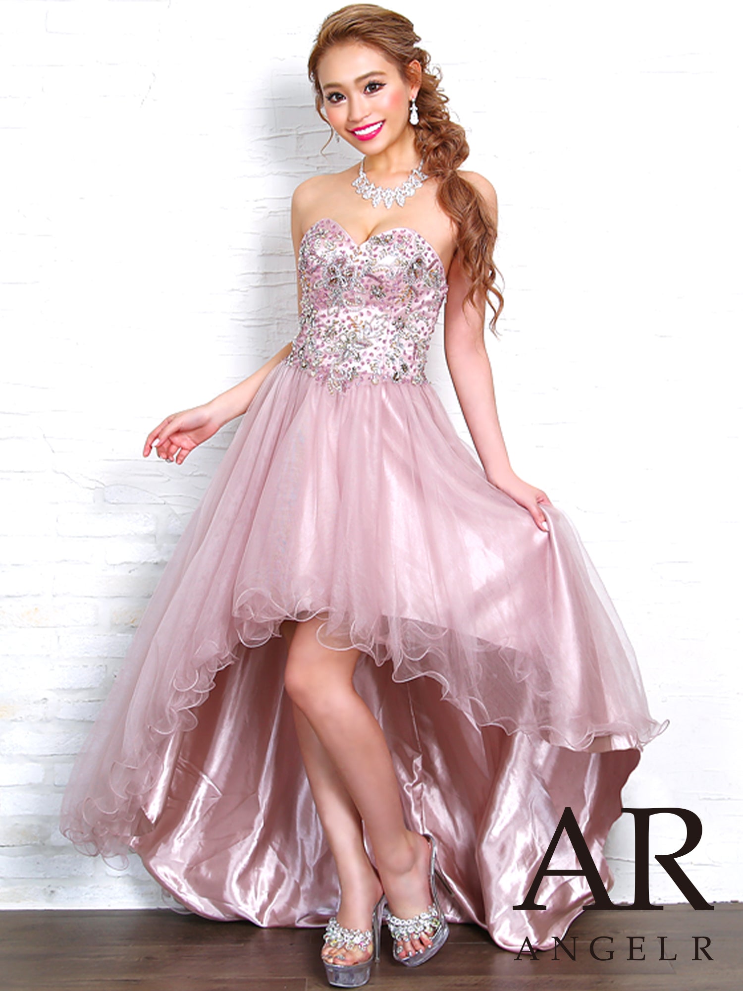 ハートカットビジュー前ミニドレス]Angel R(エンジェルアール)|AR8616