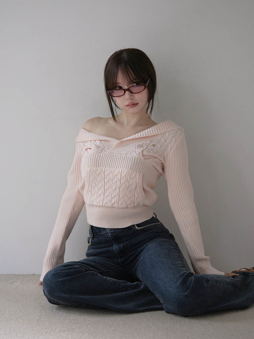 ANDMARY】Taylor hoodie knit tops