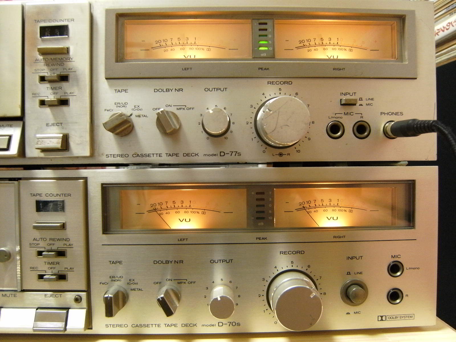 ローディのカセットデッキコレクション D-70s and D-77s