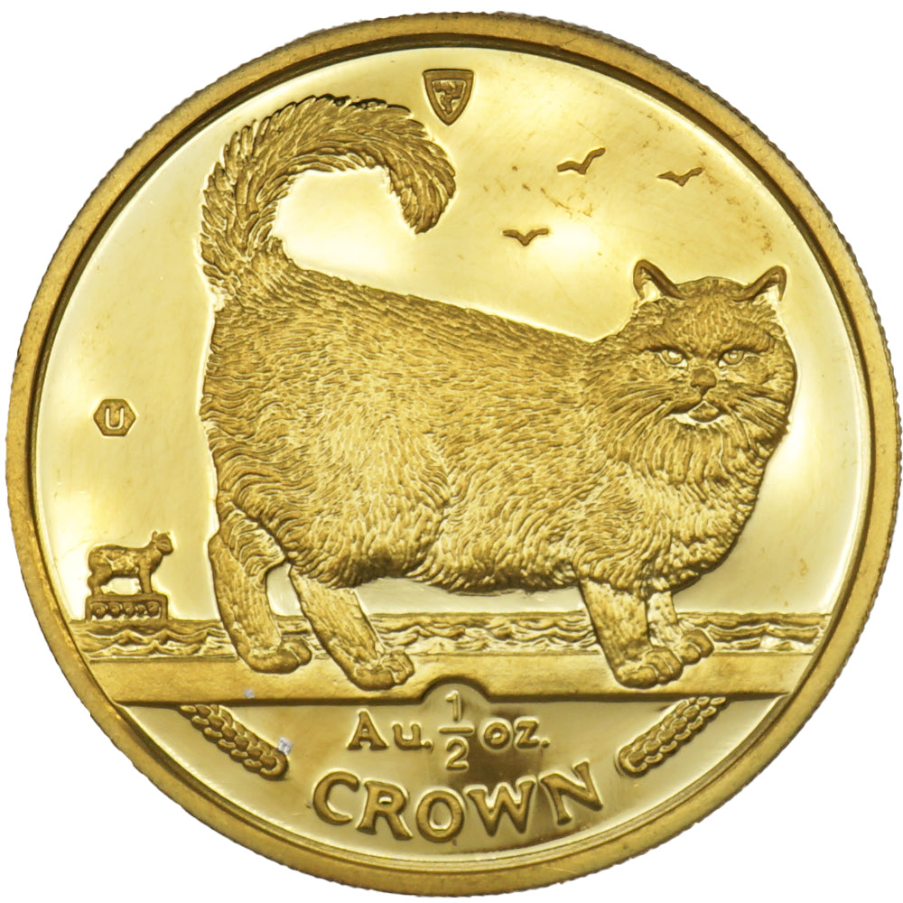 中古B/標準】 マン島 キャットコイン 1998年 バーマンキャット 1/2