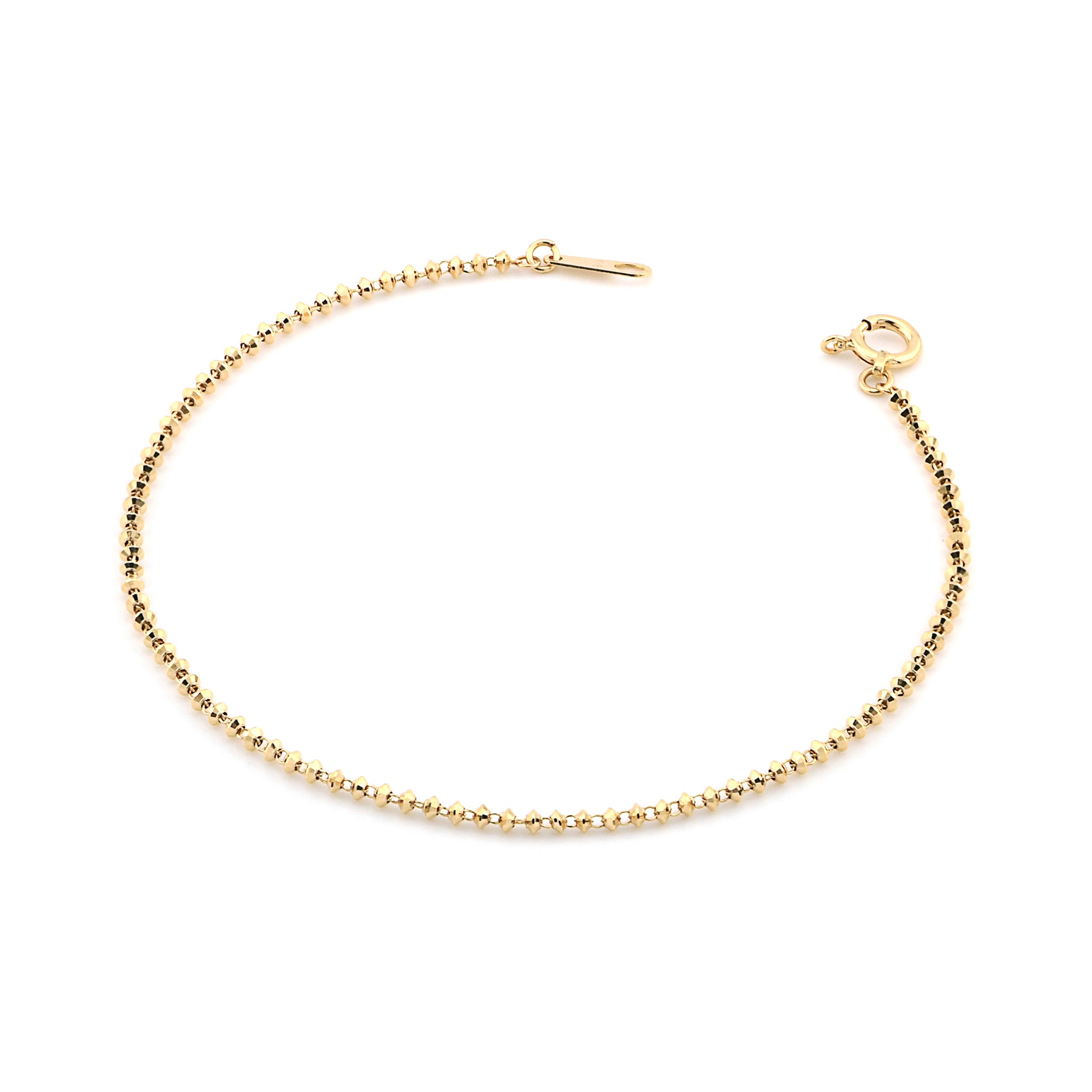 K18YG ブレスレット イエローゴールド チェーン 17cm