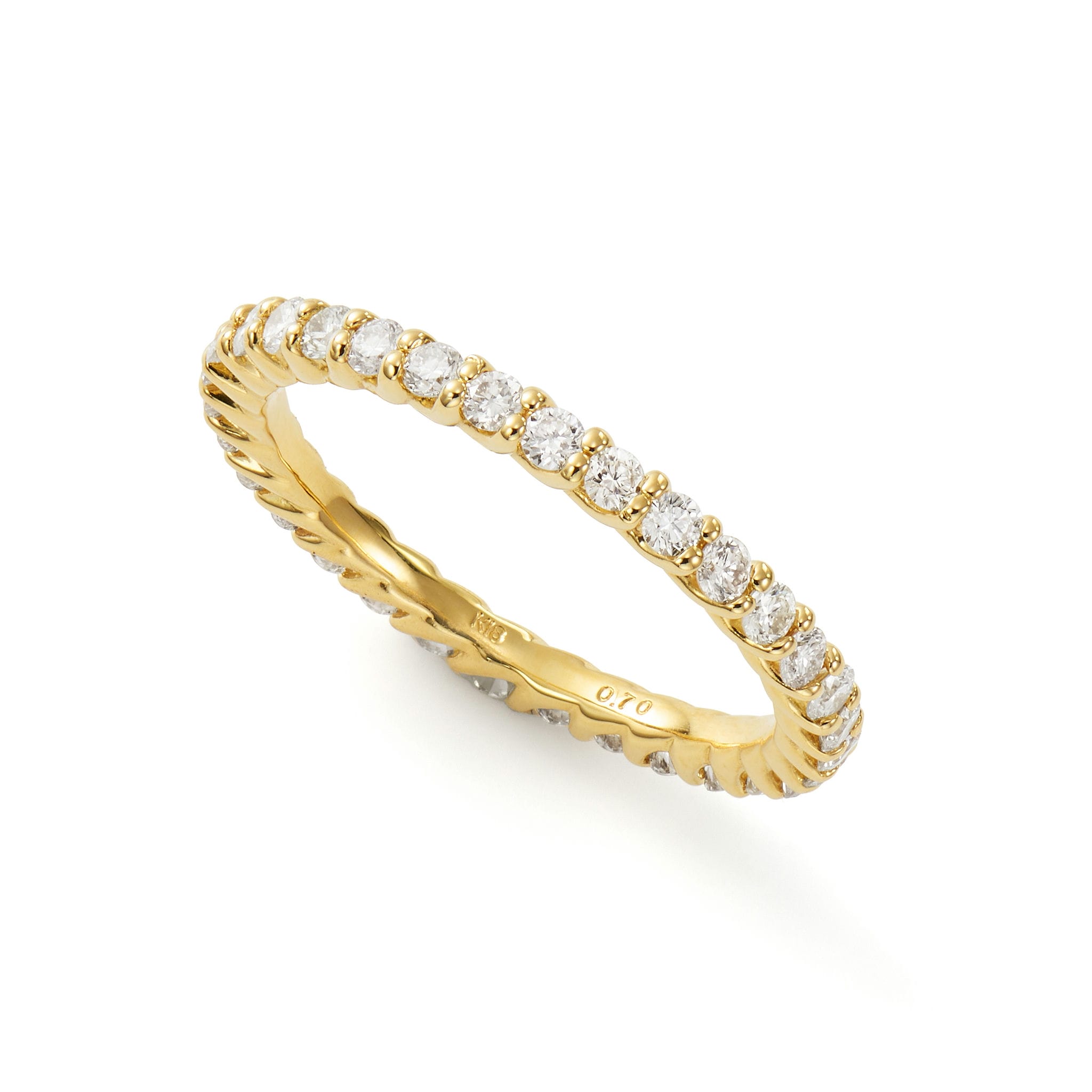 フルエタニティ リング ダイヤモンド 計0.70ct K18YG イエローゴールド