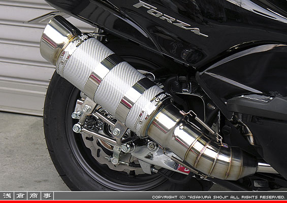 浅倉商事：MF08フォルツァ用 HEタイプマフラー RSタイプ