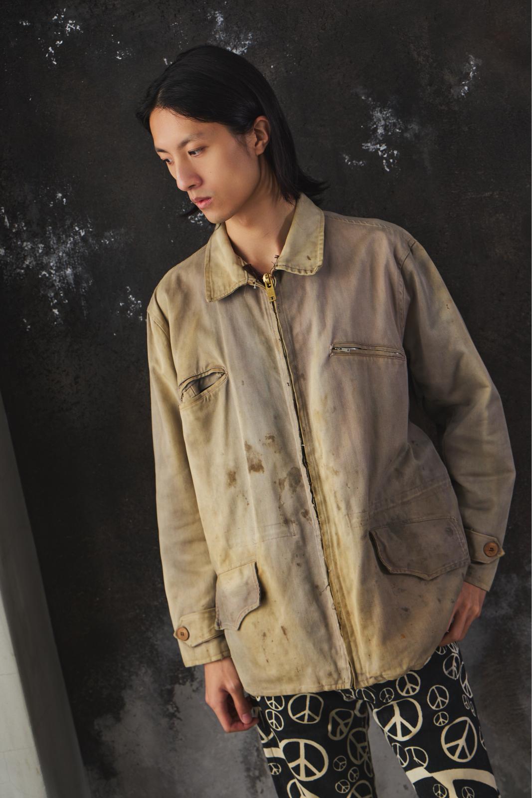 1940s~50s Vintage Euro work Jacket Coats&Clark Zipper – 伴古著二手
