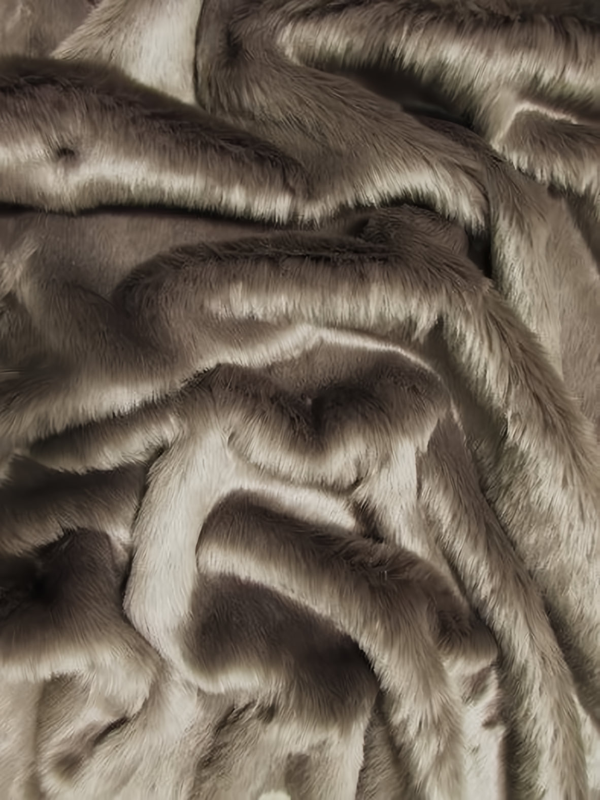 Short Shag Faux Fur Fabric Pewter by the Yard | Big Z Fabric