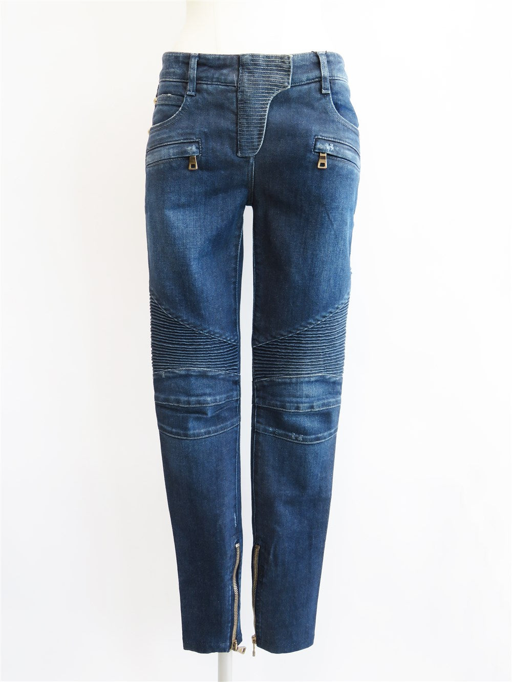 ジップポケット バイカー デニム パンツ