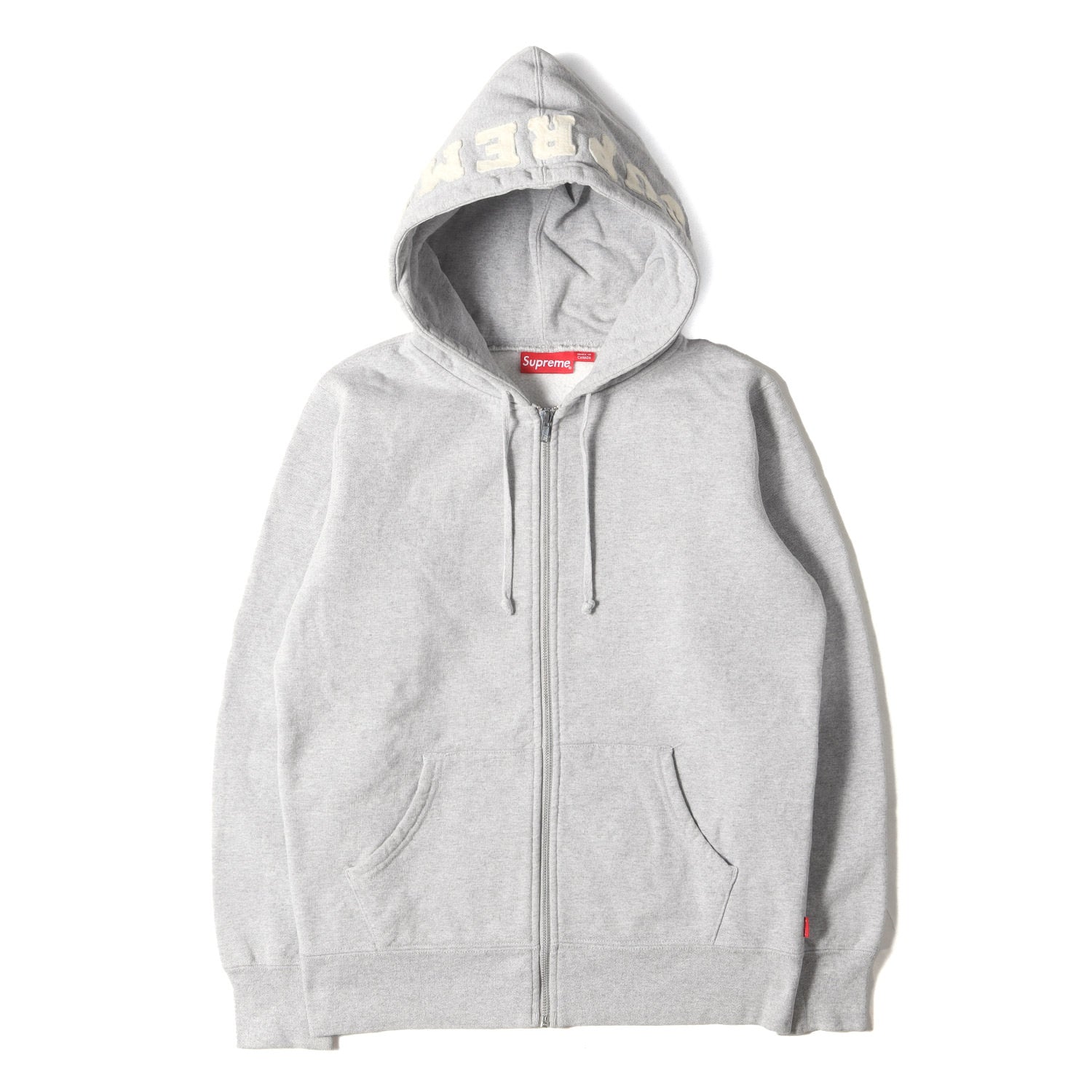フード アップリケ ジップ スウェット パーカー(Felt Hooded Logo Zip