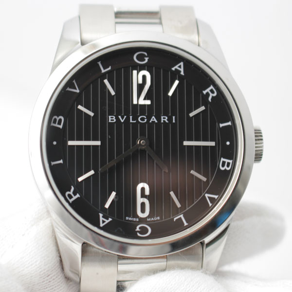 美品 BVLGARI ブルガリ ソロテンポ ST37S メンズ クォーツ 時計 中古