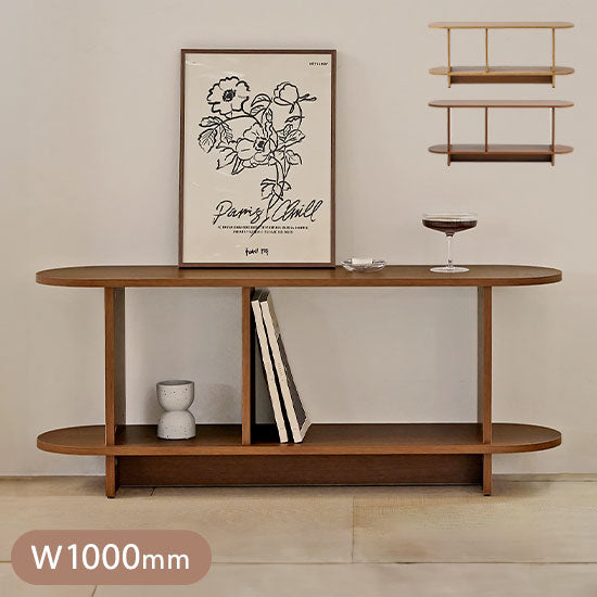 roomnhome バルトラウンドシェルフ ラック 2段 100cm ドレッサー