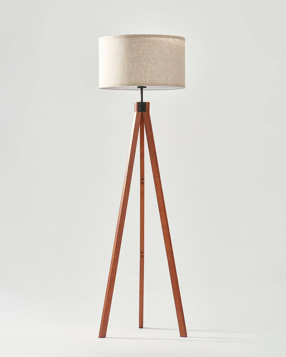 Eden Tripod Floor Lamp | Traditional Dimmable Wooden Light | Brightech