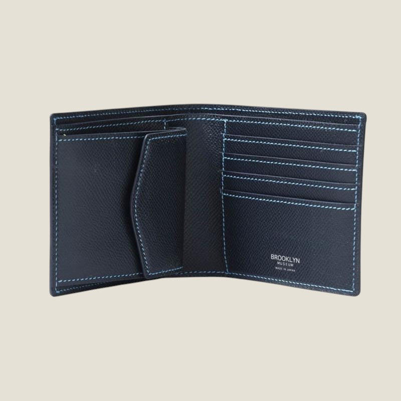 フレンチカーフ]インターナショナルウォレットcolor：ネイビー