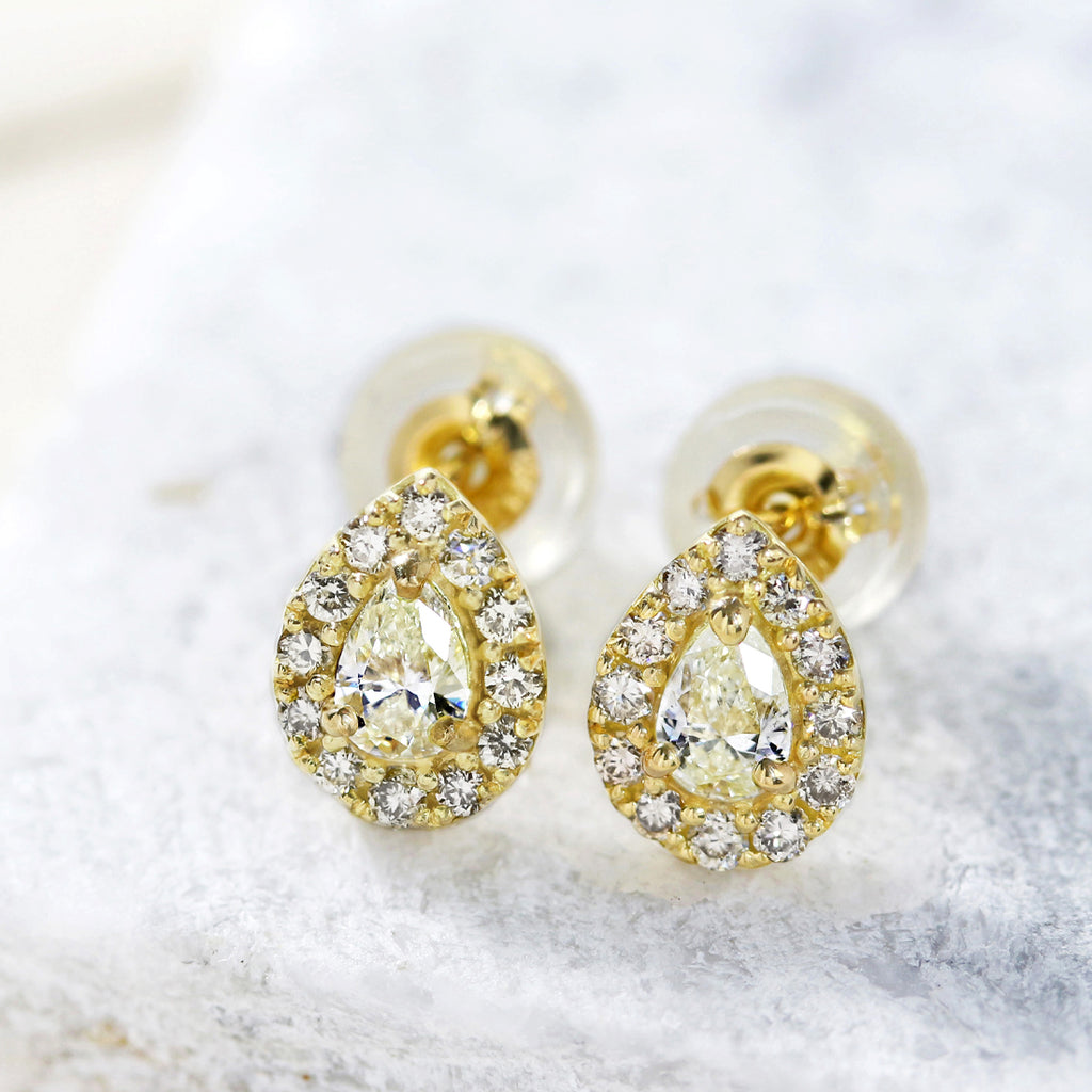 ティアドロップ ダイヤモンドピアス YG – JaMais Jewelry