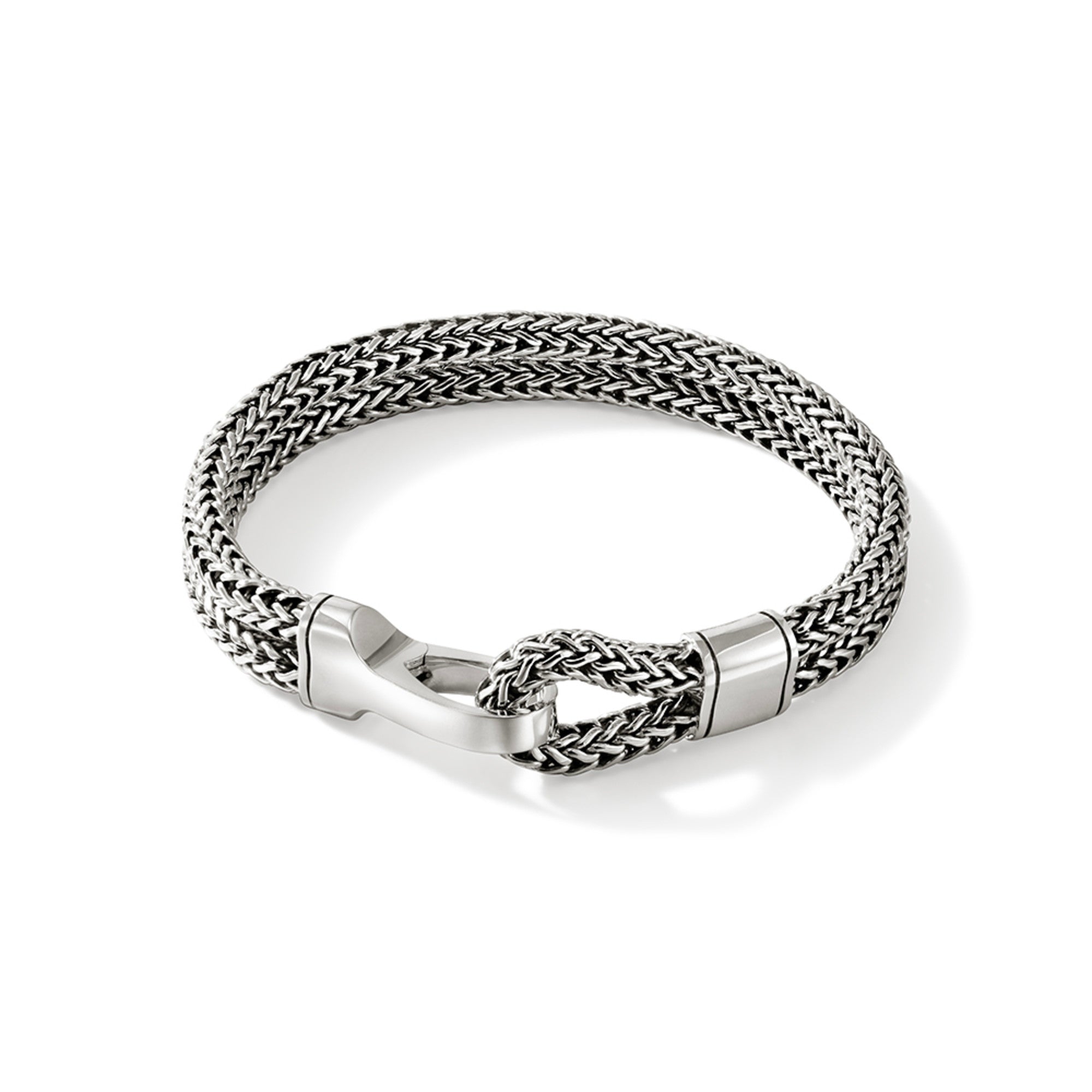 Hook Clasp Bracelet, Silver, Double Row|BU901238 – John Hardy
