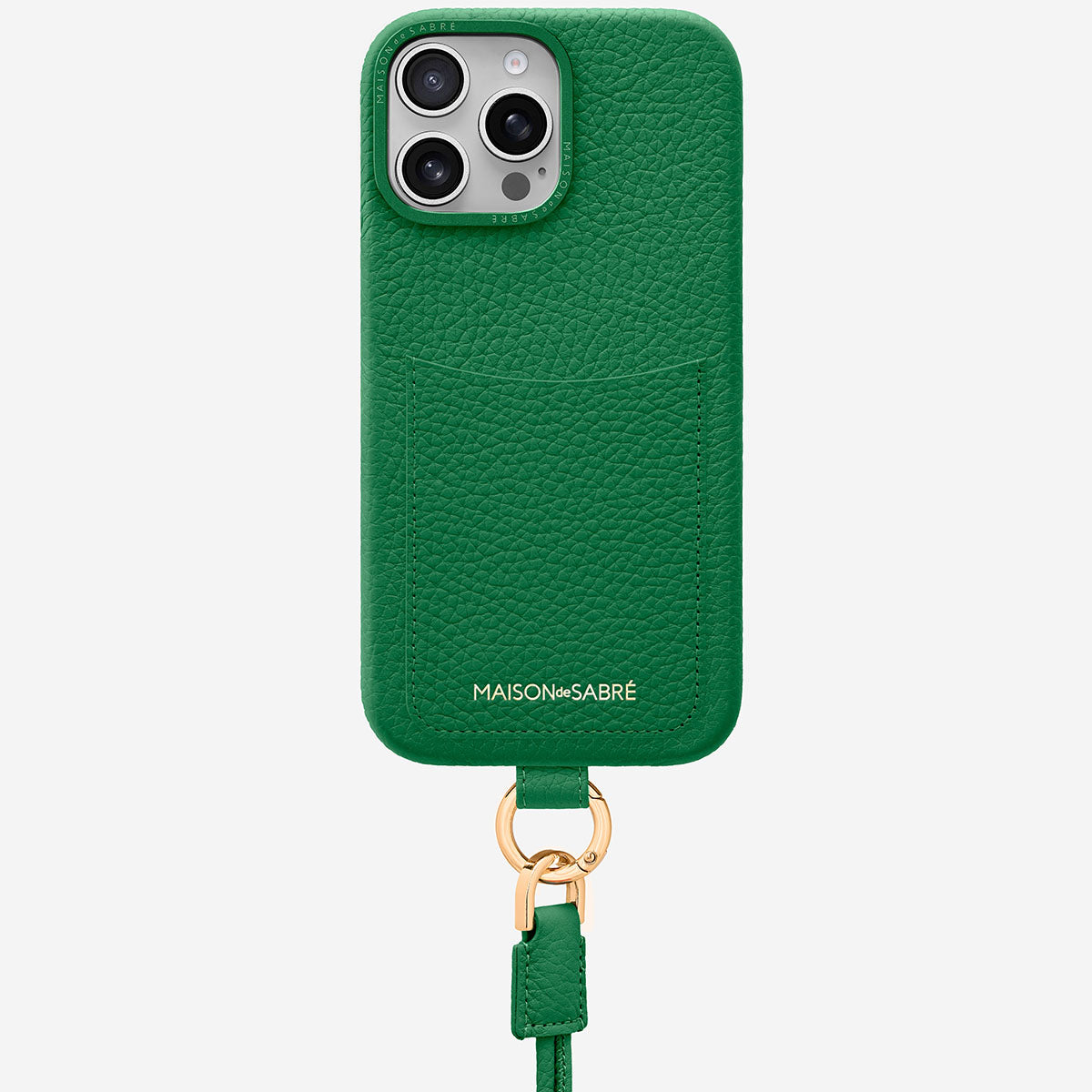 The Sling Phone Case iPhone 16 Pro - Emerald Green – MAISON de SABRÉ