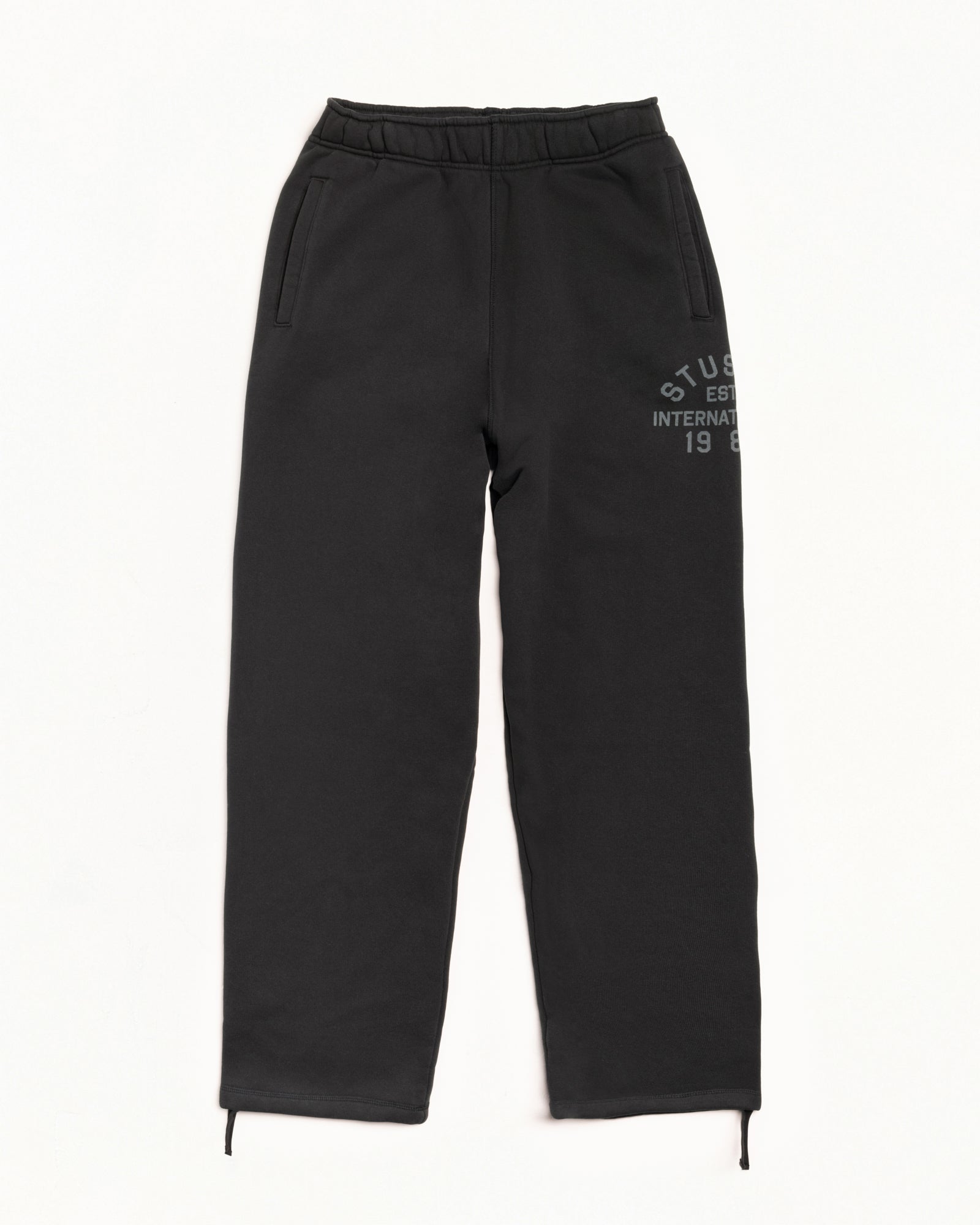 Established Fleece Pant – Black | Bottoms | Stüssy Japan