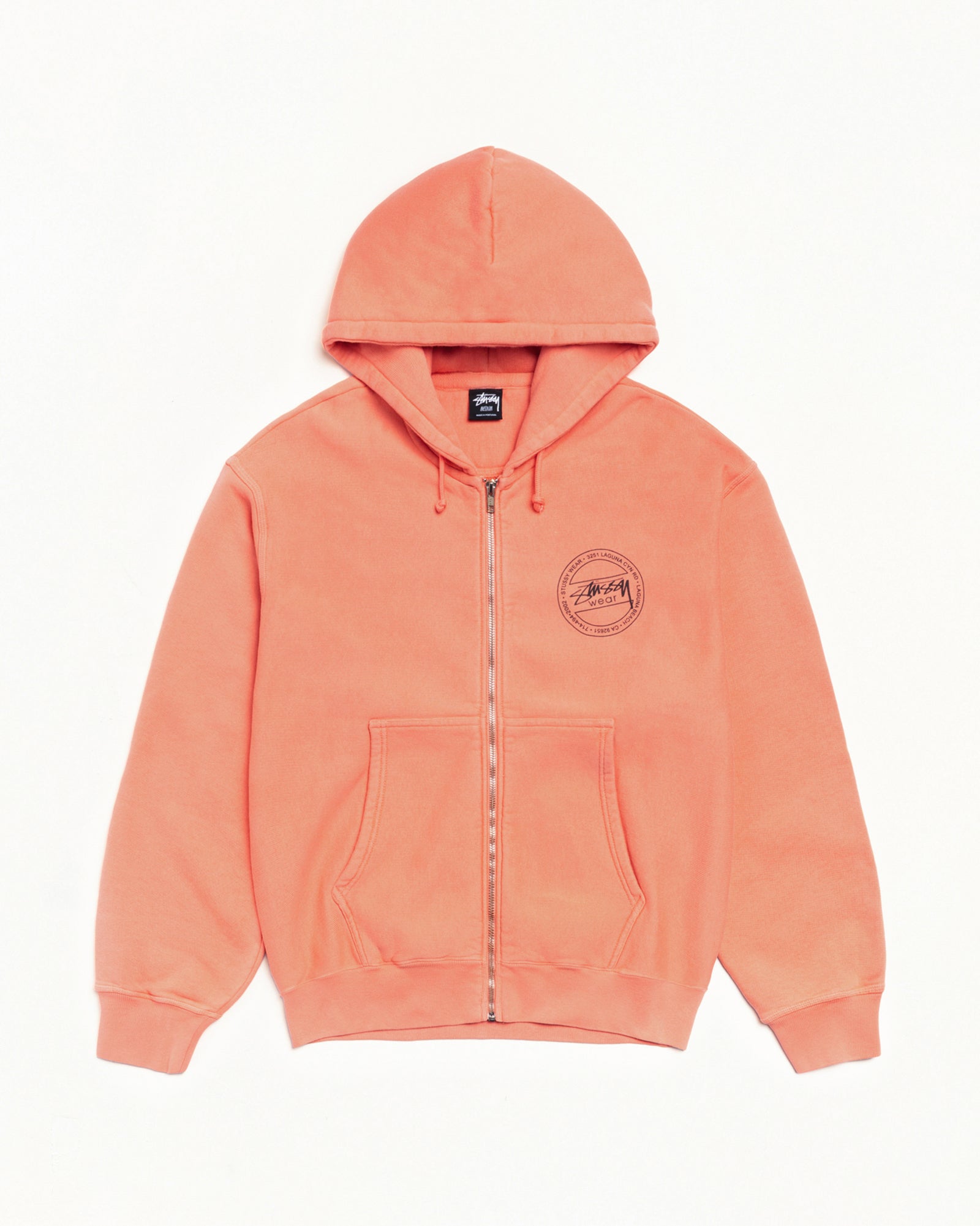 Stüssy Wear Zip Hoodie Pigment Dyed – Sherbert | Sweats | Stüssy Japan