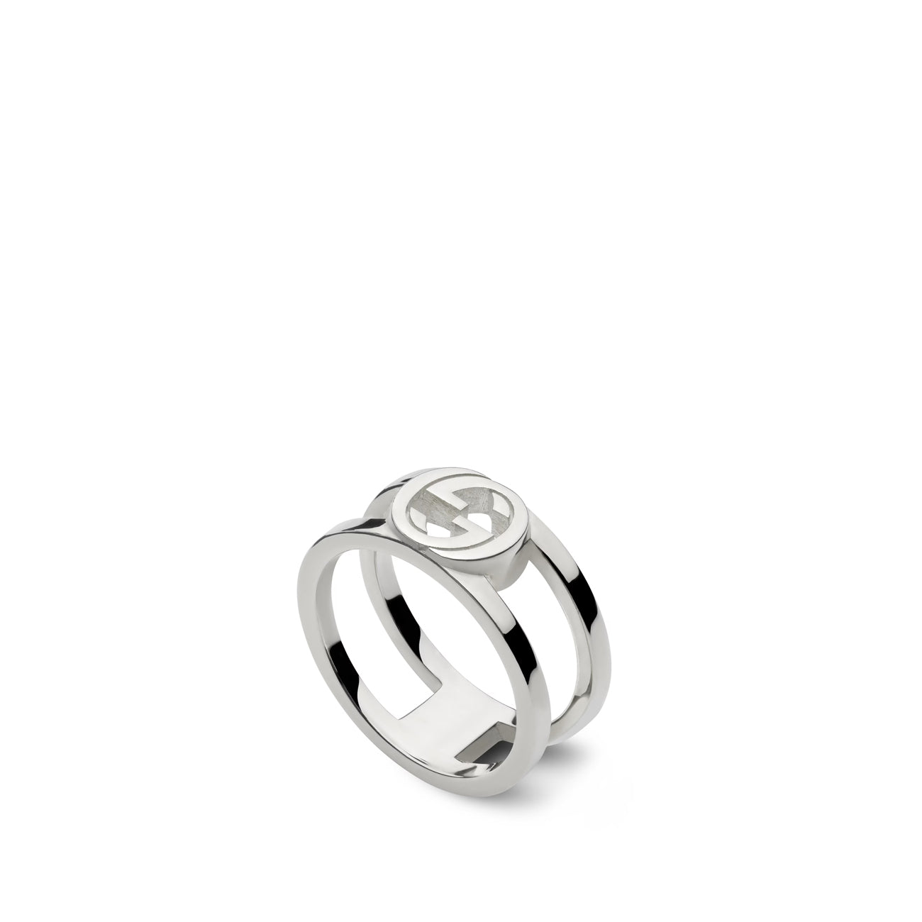 Gucci Interlocking G 8.8mm Double Row Ring in Sterling Silver