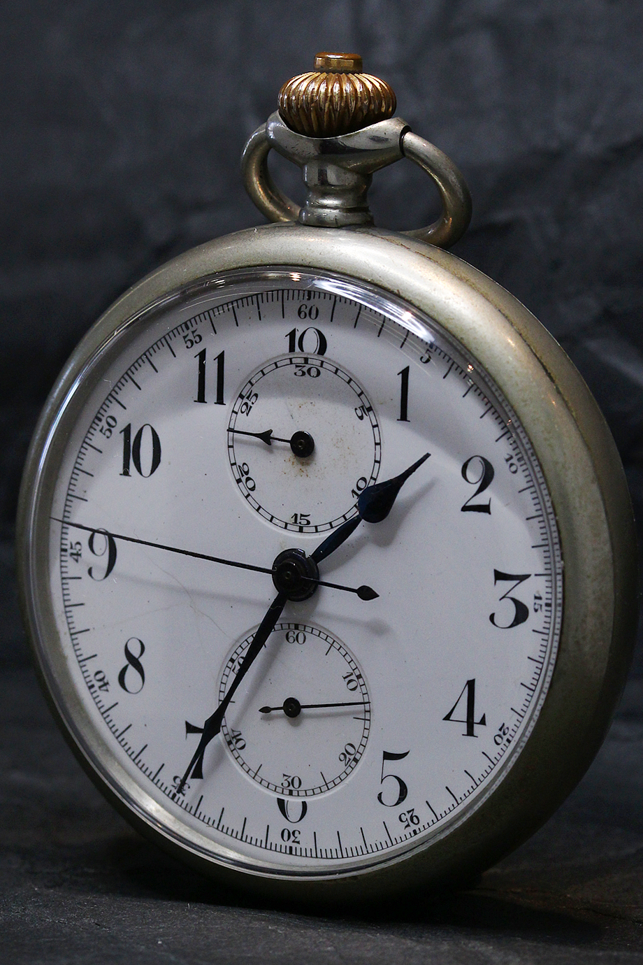 ロンジン Cal.18.72搭載 手巻き 懐中クロノグラフ SKS製 ニッケル仕様