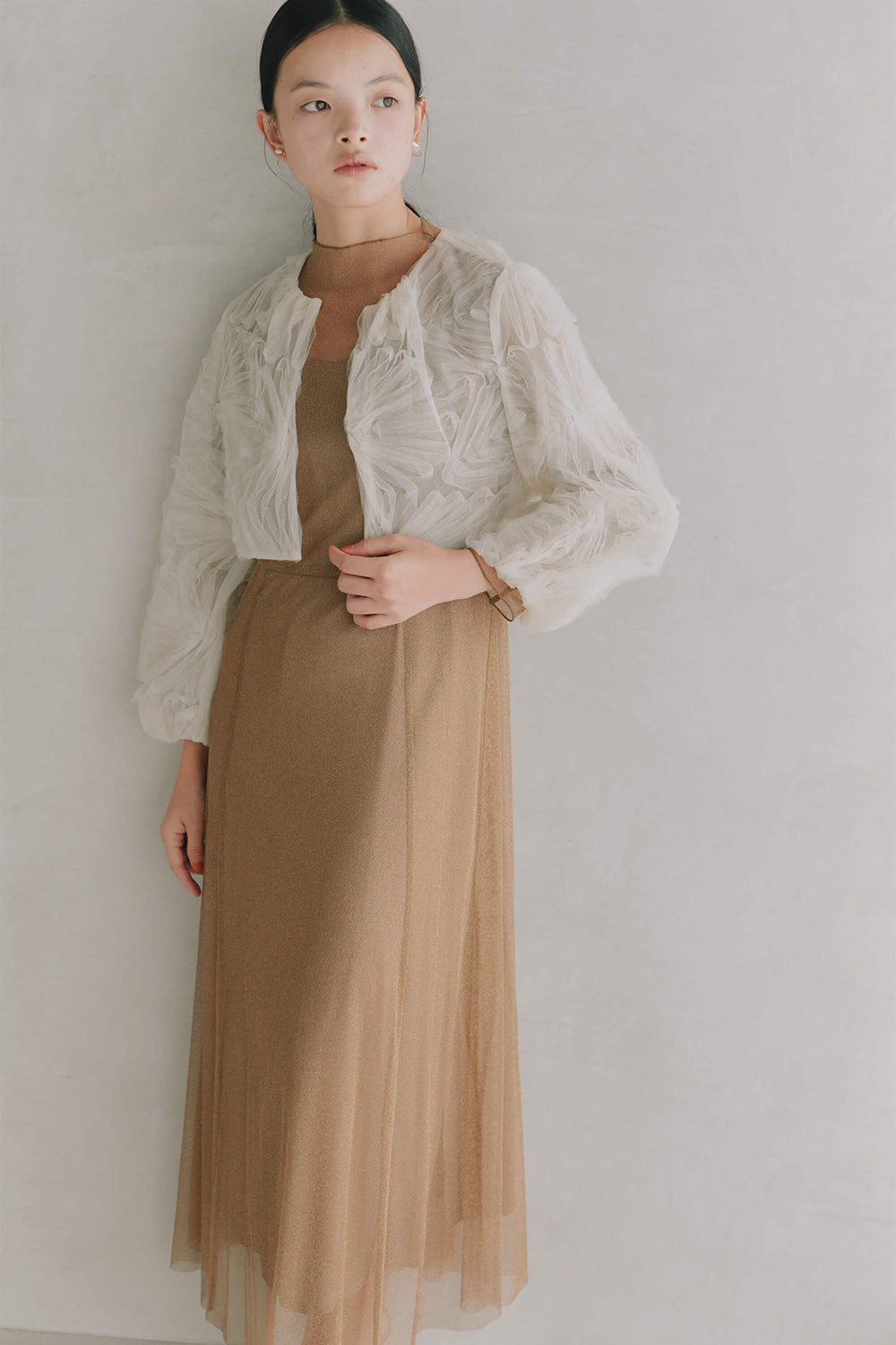 kaene公式オンラインストア チュールエンブロイダリーボレロ / 005348