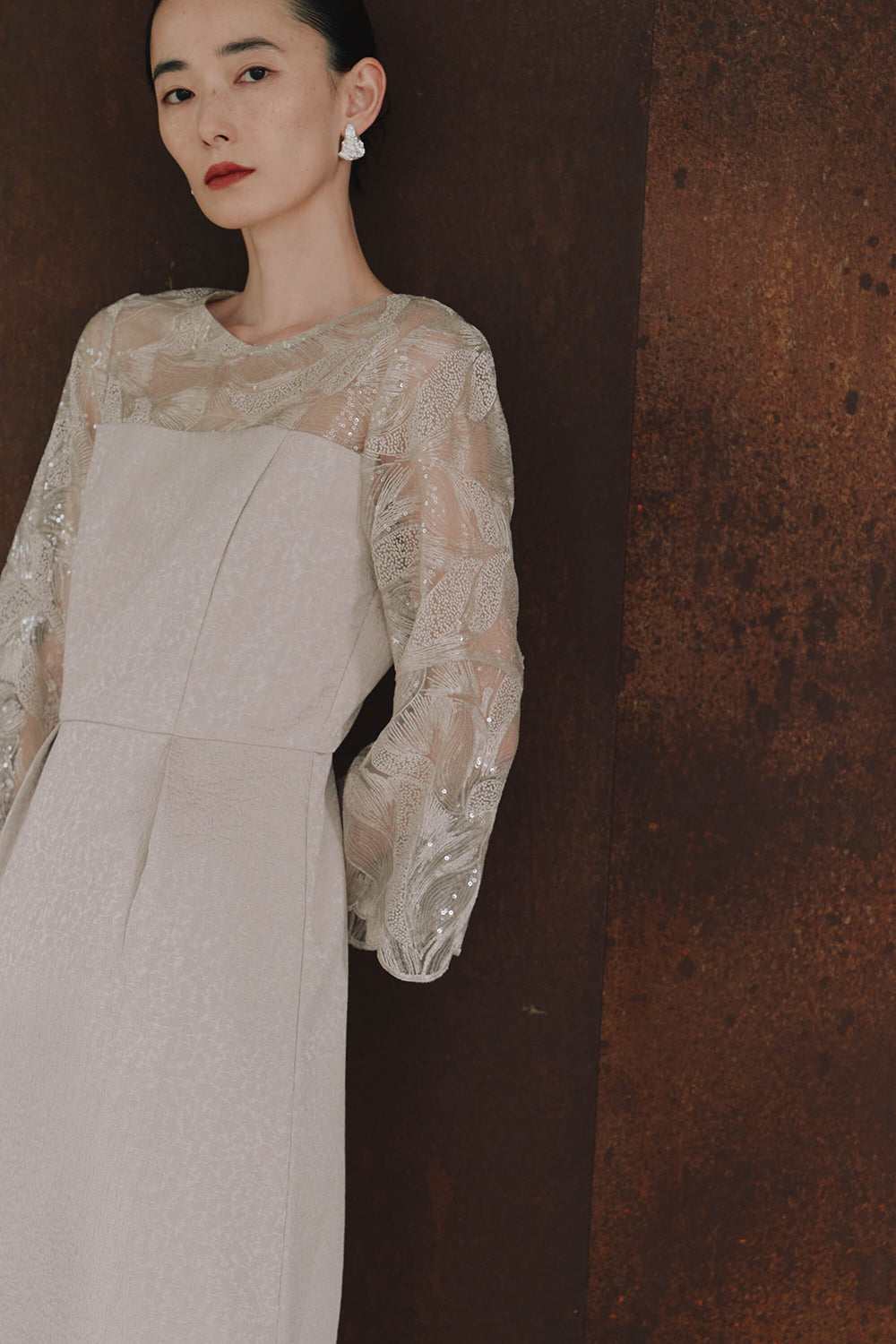 kaene公式オンラインストア ブリエレースジャカードコンビドレス