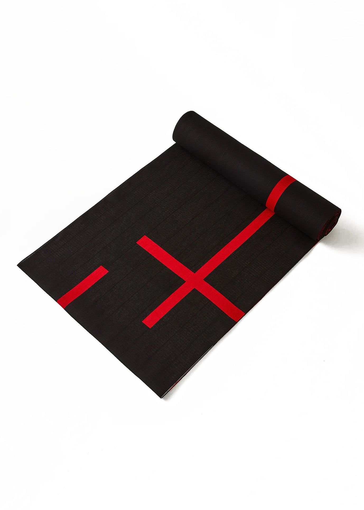 浴衣｜破れ格子 黒／赤引染｜誉田屋源兵衛