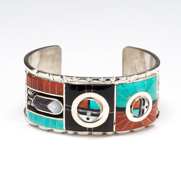 Zuni Sunface Spinner Cuff Bracelet – Keshi The Zuni Connection