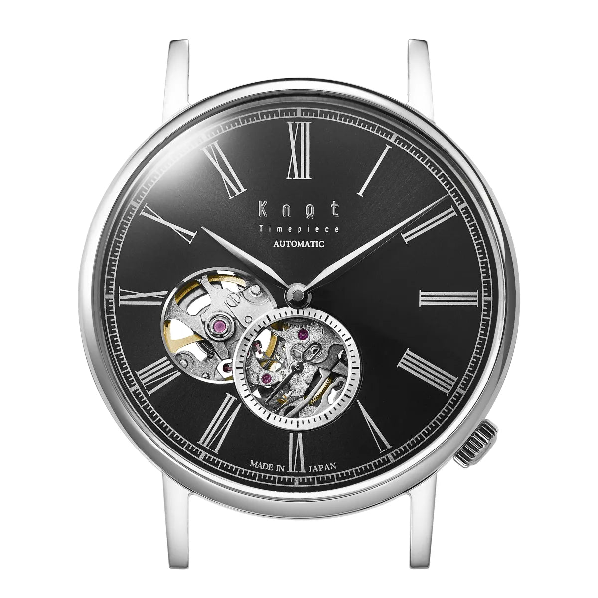 Knot CAS-38SVBK 腕時計 機械式 ブラック 日本製 38mm メンズ