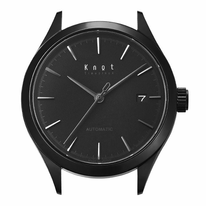 Knot AT-38BKBK 機械式腕時計 メンズ 自動巻き ブラック 日本製 薄型