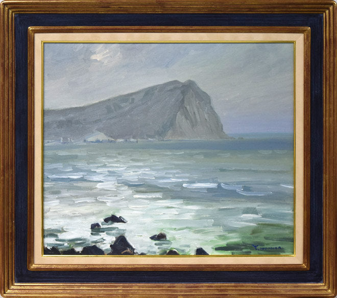 本間武男「シリパ岬（余市）」油絵・F10号 絵画買取・販売の小竹美術
