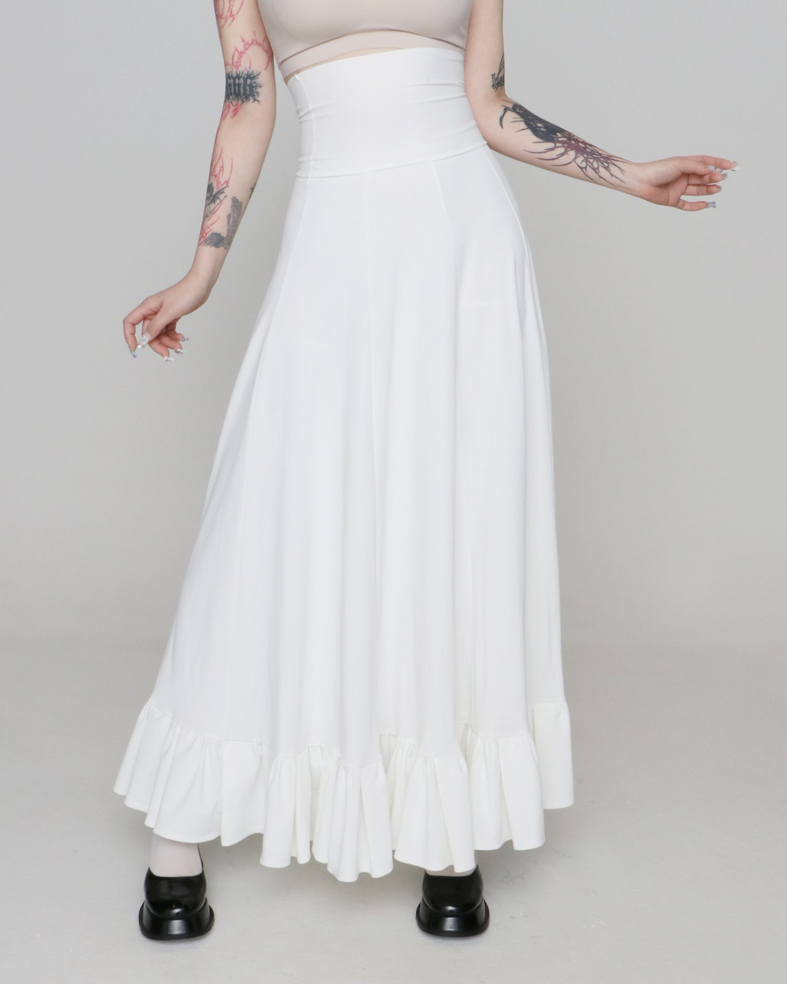 マキシ丈ペチコート フリル付き（長さ調整可能） – LAND OF EMPIRE