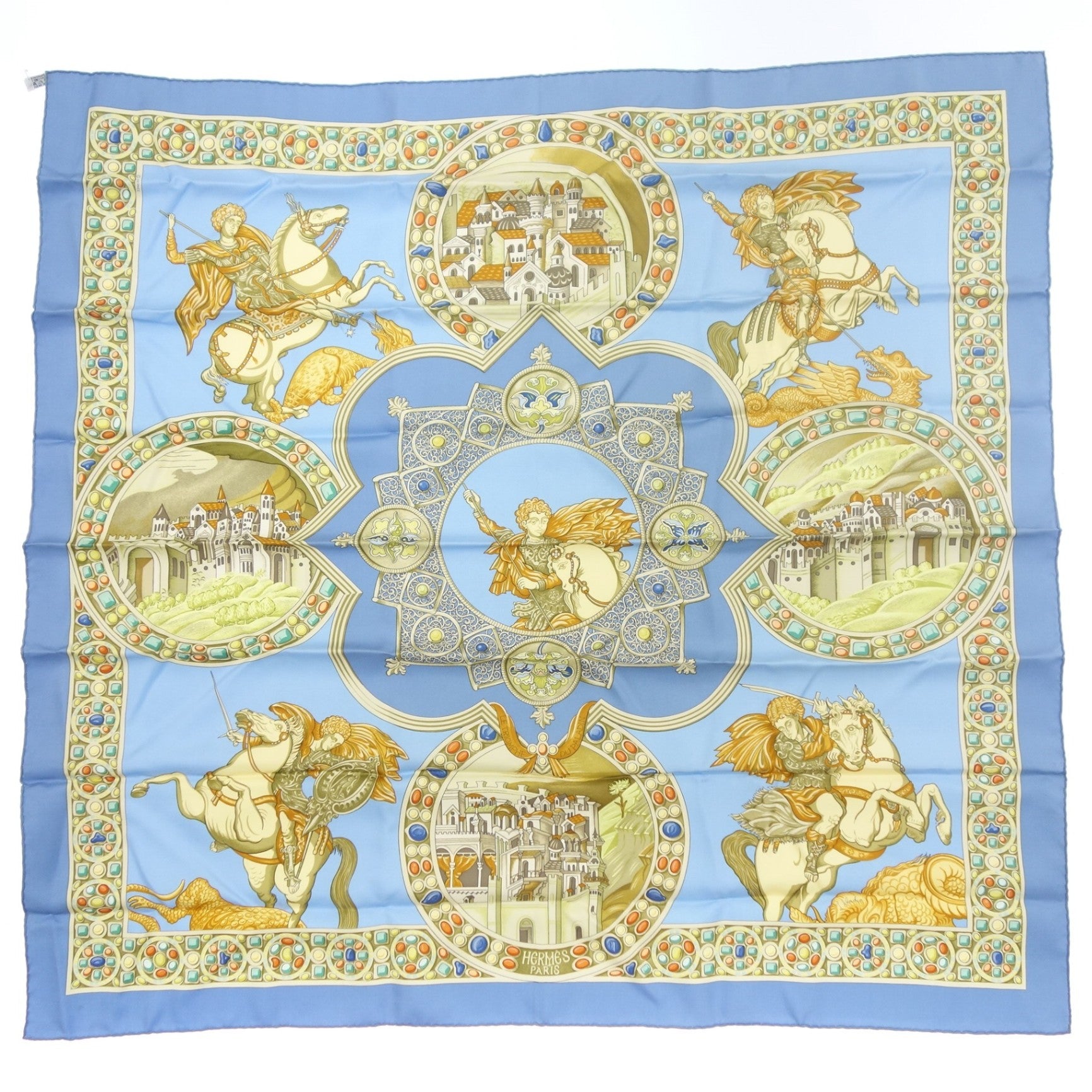 HERMES】エルメス カレ90 LE TRIOMPHE DU PALADIN 正義の騎士の勝利