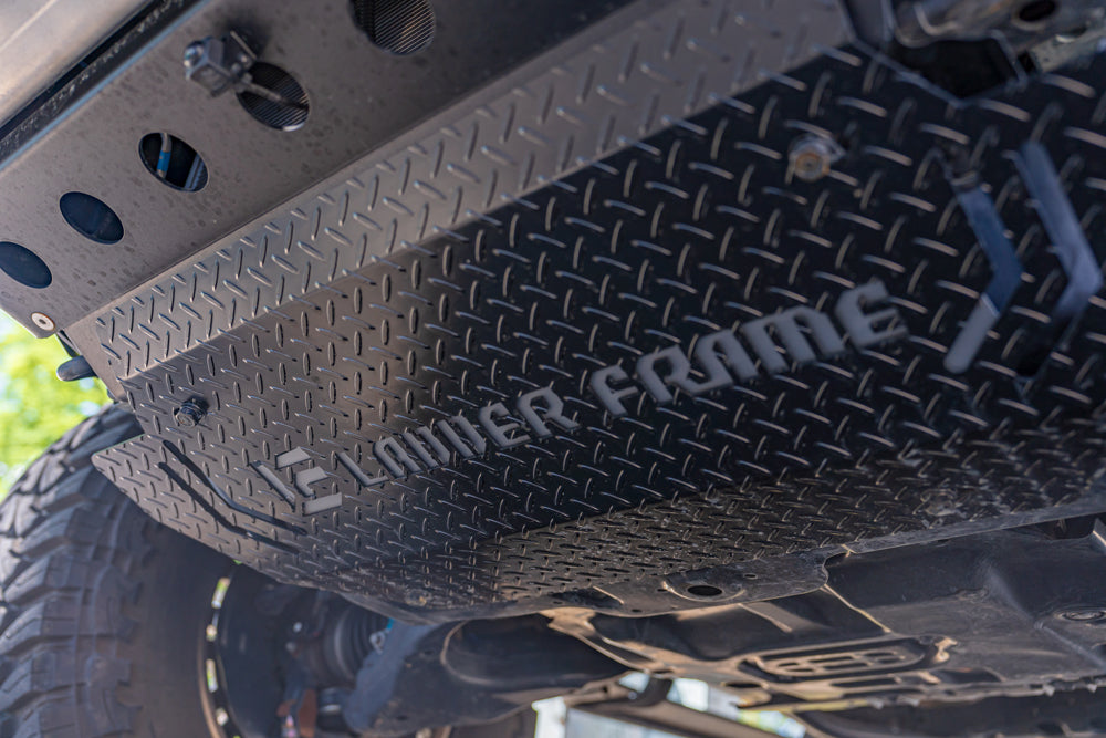 ランクル250 プラド150 ハイラックス スキッドプレート スチール製 縞