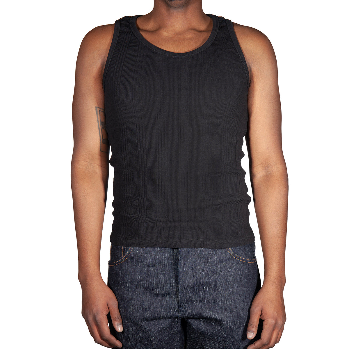 Black Wakayama Japanese Drop Needle Tank Top – Left Field NYC