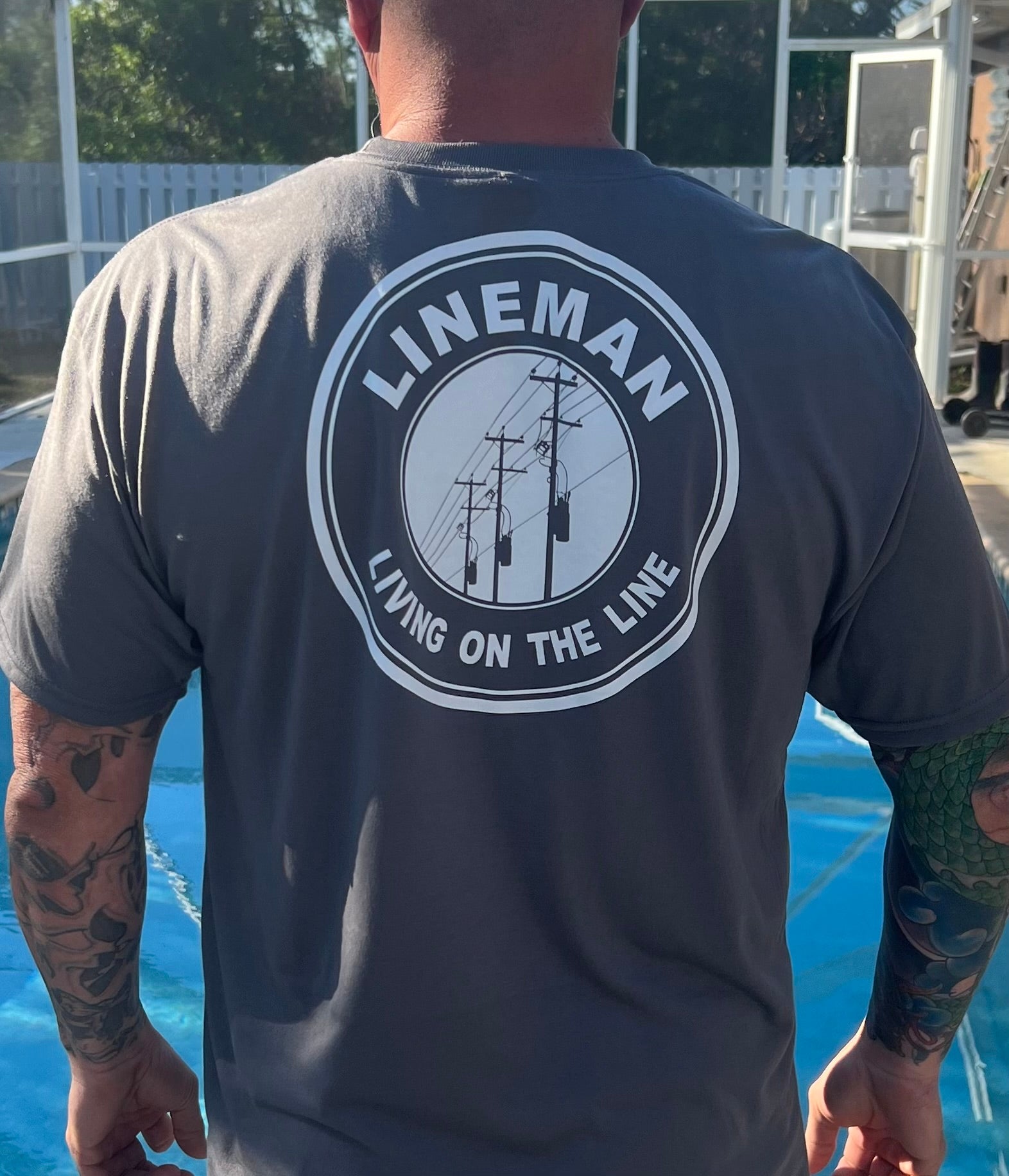 Grey and White Lineman Shirt – Linewife