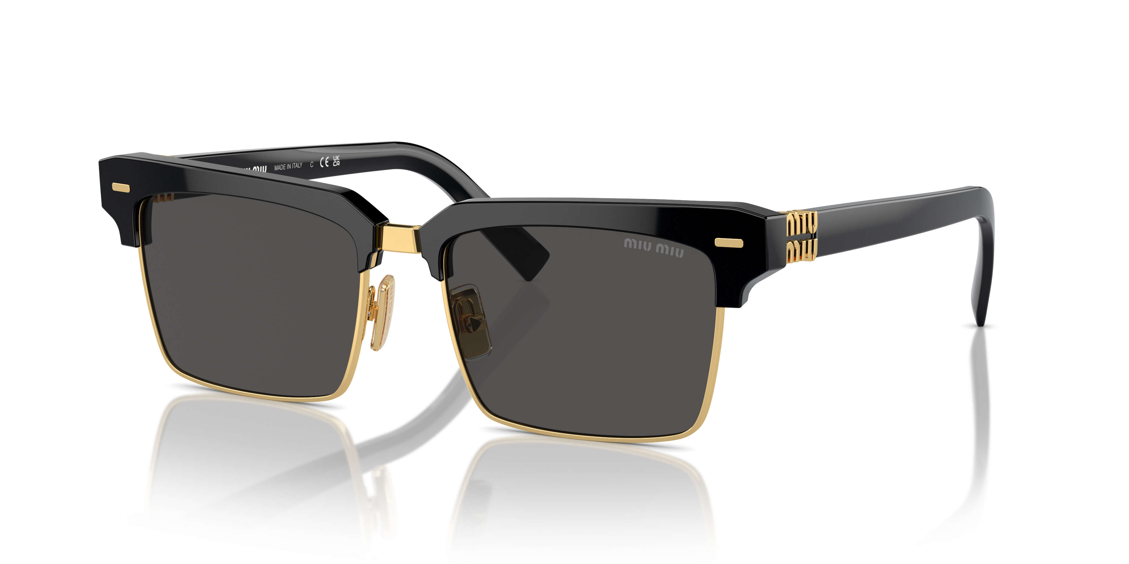 Miu Miu MU 10ZS 1AB5S0 Black Sunglasses for Woman – LookerOnline