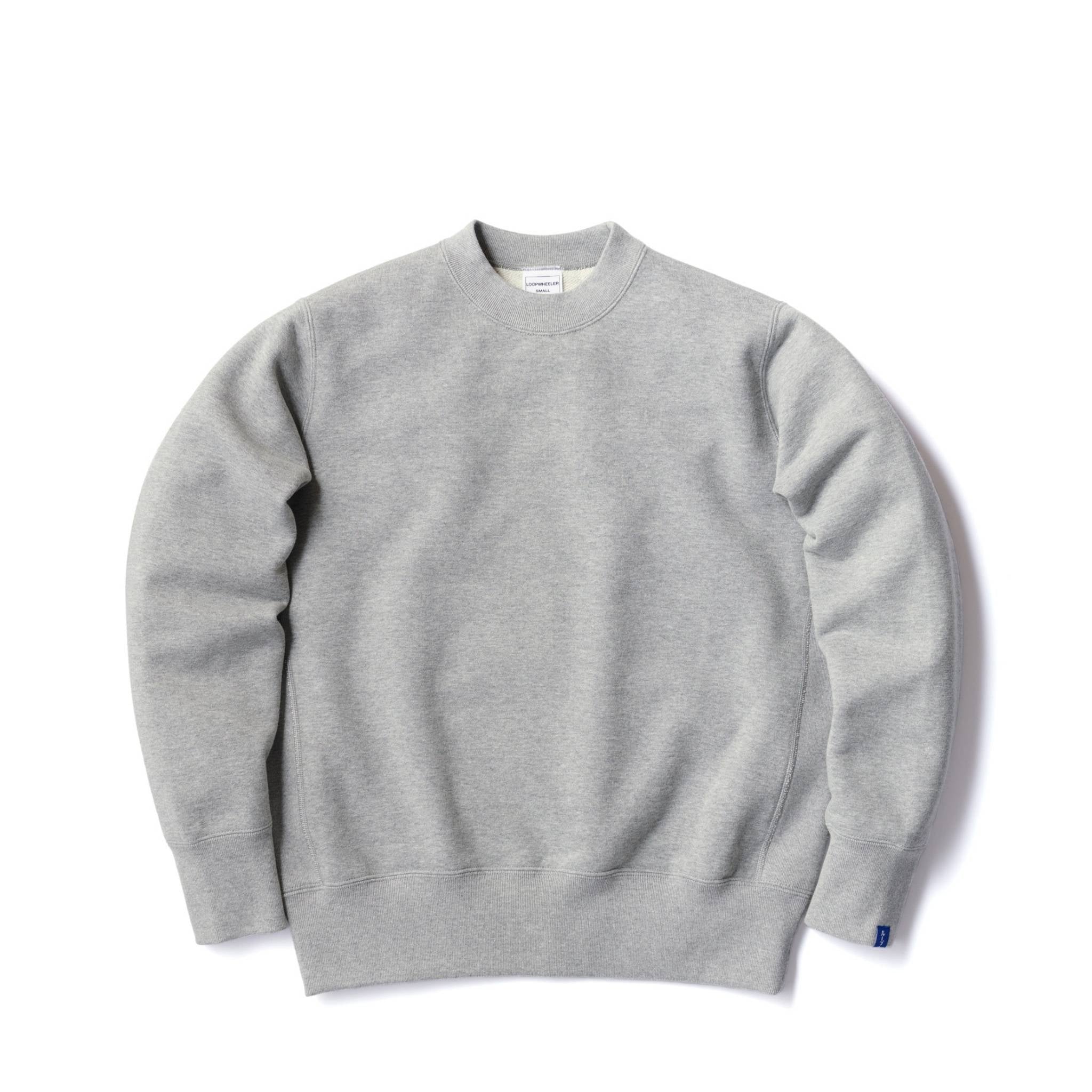 LW360 吊り編みサイドガゼットクルースウェット グレーメランジ