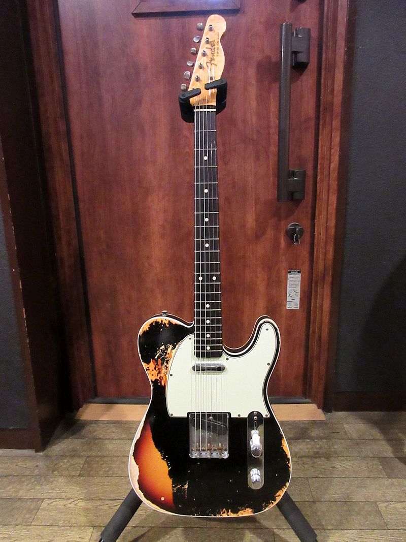 Fender Custom Shop 1960 Custom Telecaster Black on Sunburst Heavy