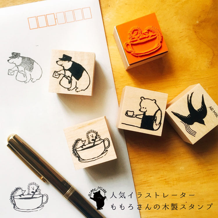 MOMORO スタンプ くま ハリネズミ キツネ – gute gouter