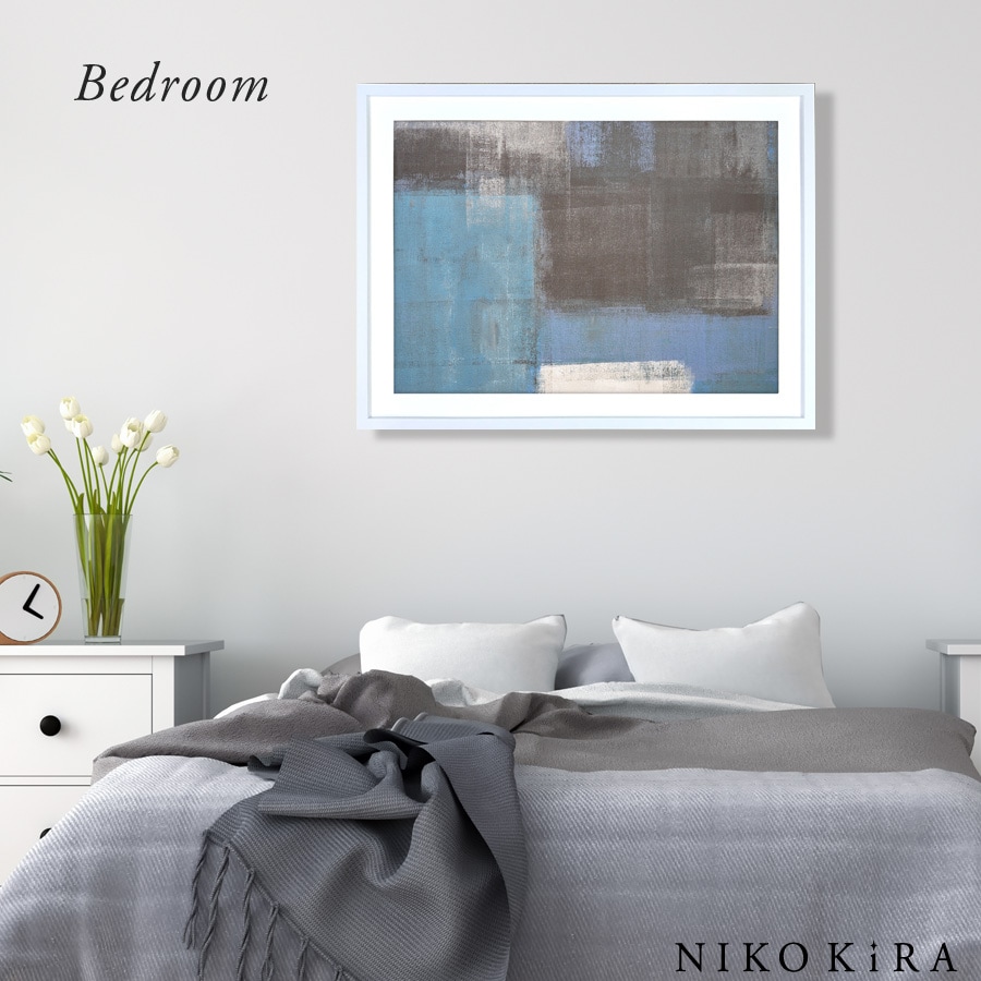 絵画 アートパネル 抽象画 ブルー グレー | 絵画・アートパネル,コン