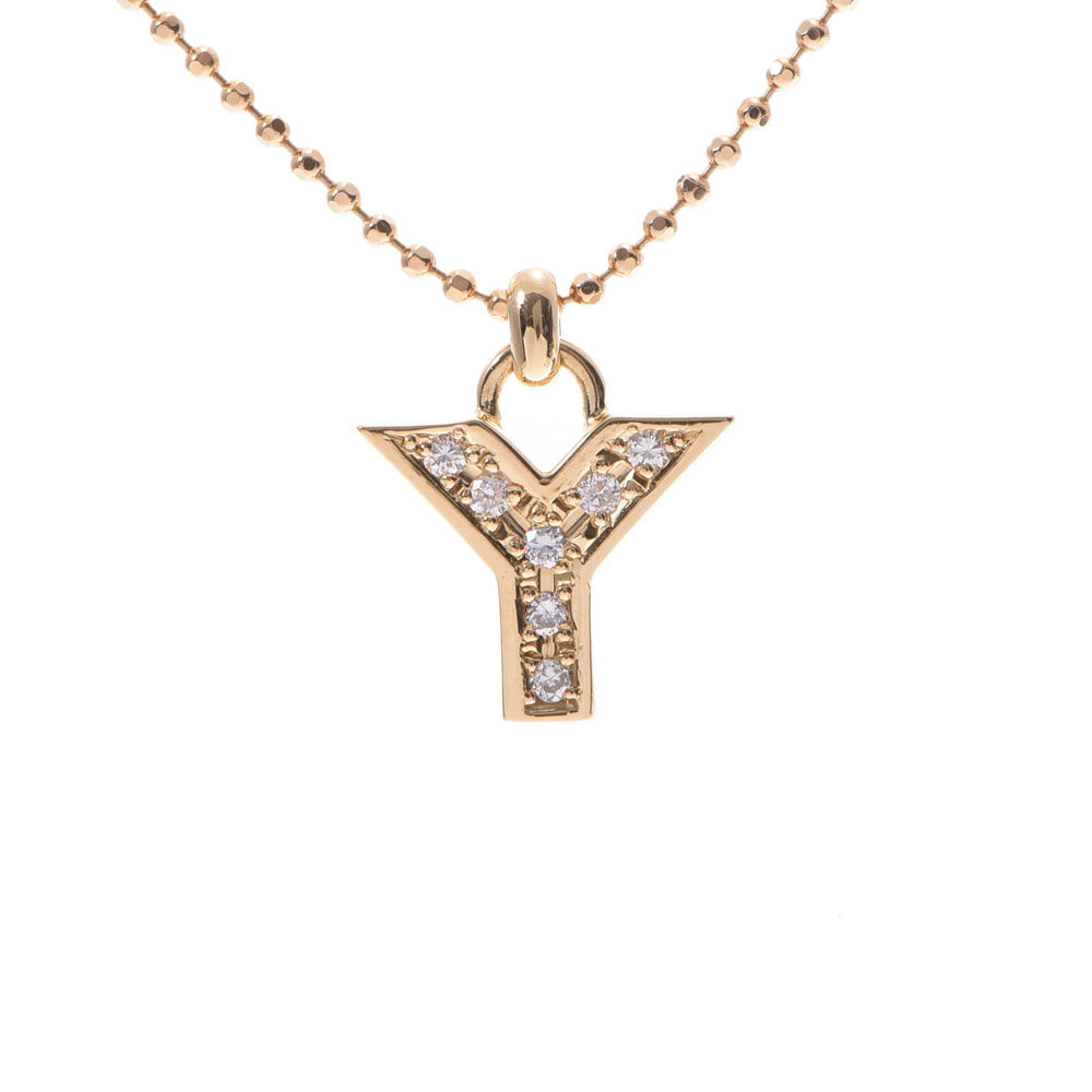 イヴサンローランイニシャル レディース ダイヤモンド ネックレス YVES