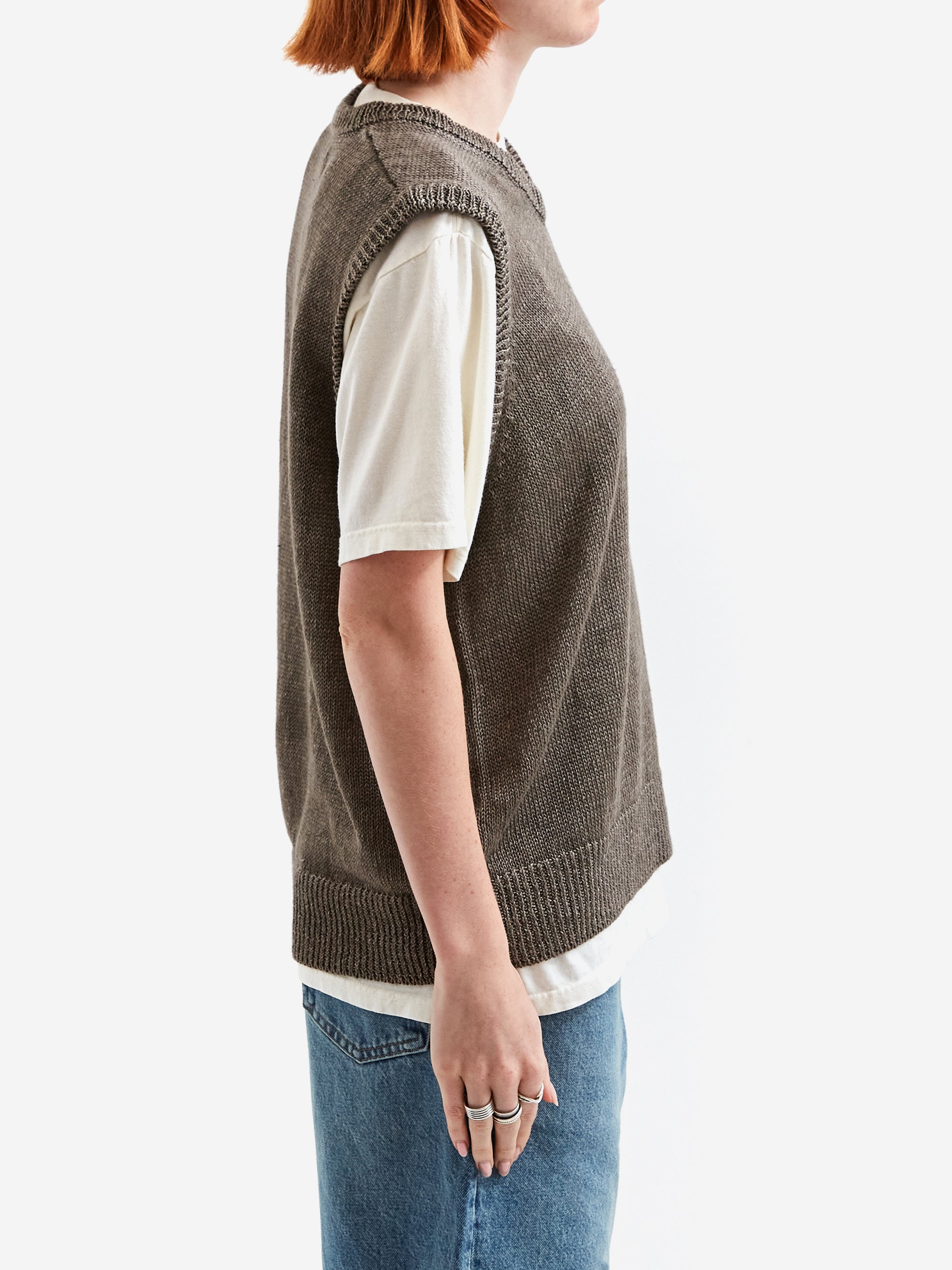 Stussy Loose Knit Linen Vest - Stone – Goodhood